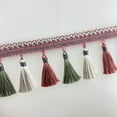 thumbnail image 6 of FVDPWYE Lace tassel, polyester tassel, polyester fringe, long fringe for home decoration pink, 6 of 9