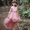 thumbnail image 3 of Vestido infantil Vestido de princesa Vestido de niña con cola de flores Actuación de piano, 3 of 6