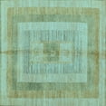 thumbnail image 1 of Ahgly Company Indoor Square Abstract Light Blue Modern Area Rugs, 3' Square, 1 of 4