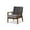 Grey, Brown, variant on Sorrento Mid-century Modern Navy Blue Velvet Fabric Upholstered Walnut Finished Wooden Lounge Chair