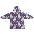 thumbnail image 7 of Purple French Bulldog Blanket Hoodies for Kids 6-13YR Oversize Wearable Blanket Hoodies for Boys Girls Teens, 7 of 7