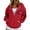 Red, variant on FUZHIQ Women's Half Zip Football Graphic Hoodid Sweatshirt, Long Sleeve Casual Pullover with Pocket, Fall Game Day Top for Football Fans