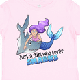 thumbnail image 4 of Inktastic Just a Girl Who Loves Sharks Mermaid Girls Toddler T-Shirt, 4 of 5