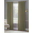 thumbnail image 4 of Sage Green Sheer Curtains 84 Inch Length 2 Panels Set for Living Room/Bedroom, Brown Solid Color Simple Abstract Semi Curtain Sheers Drapes Rod Pocket Curtains Window Treatment Set 52''x84''x2, 4 of 7