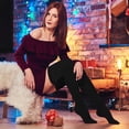 thumbnail image 6 of 2 Pairs Extra Long Socks Thigh High Cotton Socks Extra Long Boot Stockings Over Knee Leg Warmers For Women, 6 of 7