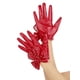 thumbnail image 4 of GUANTES DE CUERO FALSO PARA MUJERES INSPIRE CHIC, GUANTE GÓTICO PUNK DE LONGITUD HASTA LA MUÑECA CON LAZO CON REMACHES, TALLA ÚNICA, DEDO COMPLETO, ROJO, 4 of 6