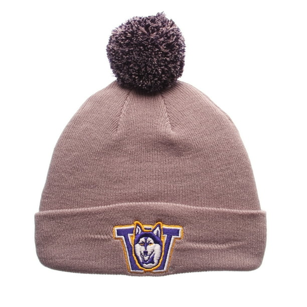 Washington Huskies Official NCAA Pom Adjustable Beanie Knit Sock Hat by