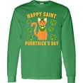 thumbnail image 3 of Inktastic St. Patrick's Day Happy Saint Purrtrick's Day Long Sleeve T-Shirt, 3 of 5