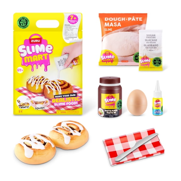 Slime Mart Shopping Bag Cinnamon Rolls by ZURU - Play Food Themed DIY Slime Kit for Kids Ages 6