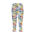 thumbnail image 3 of Xuyuer Women's High Waist Summer Printed 7/8 Leggings - Slim Fit Capri Pants, Pants for Women, 3 of 4