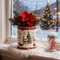 thumbnail image 3 of Christmas Holiday Melody Mug – Festive Ceramic Coffee Cup with Santa, Reindeer & Music Notes – Holiday Gift for Home, Office, or Party, 3 of 4