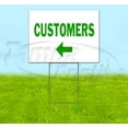 thumbnail image 1 of Customers Left (18" x 24") Yard Sign, Includes Metal Step Stake, 1 of 6