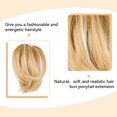 thumbnail image 4 of Vogacara Impresionantes accesorios para el cabello suaves y naturales para extensiones de moño de cola de caballo completamente cortas Cuidado del cabello Q20-18H613, 4 of 6