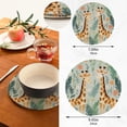thumbnail image 3 of Coolnut Giraffe Flowers Round Woven Potholders Set Trivets for Hot Dishe Heat Resistant Non-Slip Trivets for Cooking and Baking Kitchen Home Decor, 3 of 7