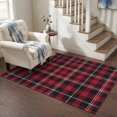 thumbnail image 3 of Black Red Plaid Washable Area Rug 3 x 5 ft Classic Rustic Buffalo Check Grid Soft Non‑Slip Rugs Stain Repellent Indoor Mats for Entry Foyer, Apartment Living Corner Dining Nook, 3 of 9