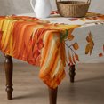 thumbnail image 4 of Thanksgiving Table Cloth Waterproof Tablecloths, Autumn Pumpkin Orange Red Vintage Leaf Tablecloth Dining Table Cover for Kitchen Party Tabletop Outdoor, Square Tablecloth 60x60 Inch, 4 of 9