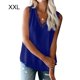 thumbnail image 1 of Camiseta de mujer Encaje Cuello en V Sin mangas Blusa informal Top de verano, Azul oscuro, XXL Noticed AP001334-25, 1 of 7