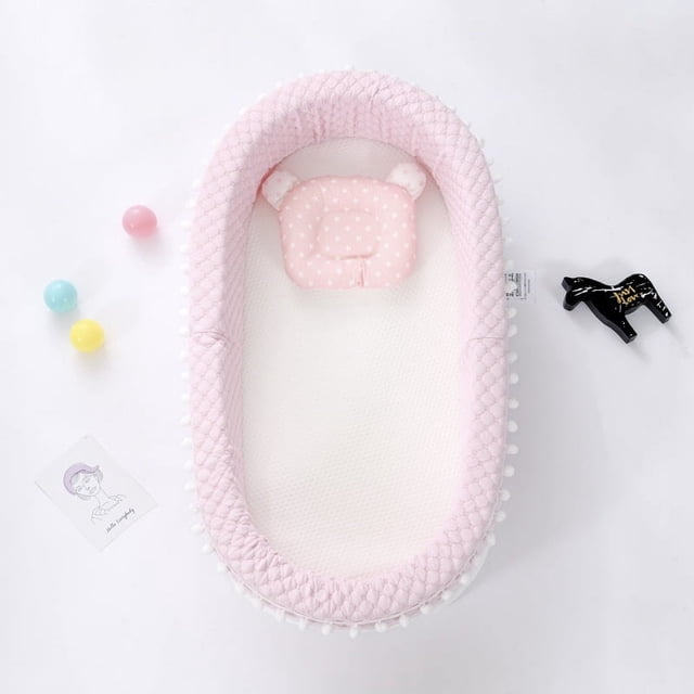 Almohadilla de diafragma para cuna de bebé, desmontable y lavable, plegable, portátil, cama de diafragma biónico
