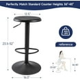 thumbnail image 2 of Brage Living Bar Stools Set of 2, Adjustable Height Swivel Bar Stools, Metal Airlift Barstools, Backless Counter Height Bar Chairs for Kitchen Dining Room Pub Cafe (Black), 2 of 12