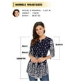 thumbnail image 4 of ZXSXSY Women Floral Print 3/4 Sleeve Buttons Pleated Front Blouse, 4 of 7