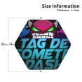 thumbnail image 2 of Lsque Geometry Dash Pattern 4" Drink Coasters Set of 6, Leather Absorbent Coasters, Table Coaster Set Decorative Coffee Cup Coasters Housewarming Gift, 2 of 7