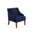 thumbnail image 4 of HomePop Velvet Swoop Arm Accent Chair, 4 of 5