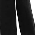 thumbnail image 4 of Admvng Women's Plus Size Pants with Pockets Solid Wide Leg Elastic Waist Casual Full Length Pants, 4 of 7