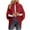 Red, variant on KIHOUT Spring Winter Warm Coat Women's Long Sleeve Knitted Cape Coat with Collar Fringe Shawl,Size S-2XL