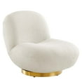 thumbnail image 2 of Modway Kindred Boucle Upholstered Upholstered Fabric Swivel Chair in Gold Ivory, 2 of 8