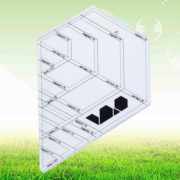 OUNONA Transparent Acrylic Sewing Ruler for Cutting and Quilting Projects Accurate Scale 12 x 6 Inches White