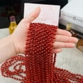thumbnail image 5 of Triani 24Pcs Bead Necklace 4mm Round Beaded Necklaces Costume Necklace 31.5" Long 0.2" Plastic Decoration Beaded Necklace Christmas Party Favors Supplies(Red), 5 of 7