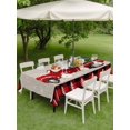 thumbnail image 3 of Outdoor Tablecloth with Umbrella Hole and Zipper, Red Truck Christmas Rectangle Table Cloth 60x120 Inch Waterproof Tablecloth, Red Black Plaid Xmas Tree Snowflake Picnic Table Cover for Patio Camping, 3 of 7