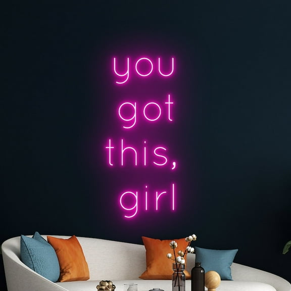 Handmadetneonsign You Got This, Girl Neon Sign, You Got This Girl Wall Decor, Personalized Quote Wall Decor