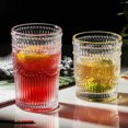 thumbnail image 3 of HLONK Romantic Embossed Water Glass Premium Glass Set For Refreshments  Soda & Beverages  Perfect For Dinner Parties  Bars & Restaurants, 3 of 4