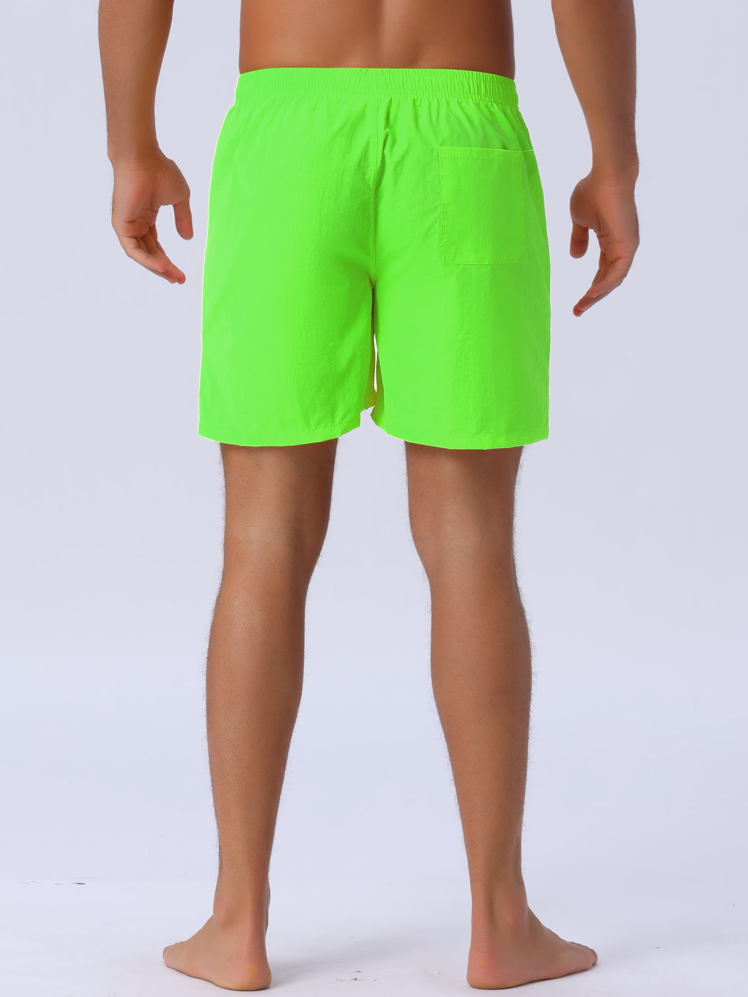 DARING DIVA Men's Elastic Waist Drawstring Surfing Board Shorts 36 Bright Green