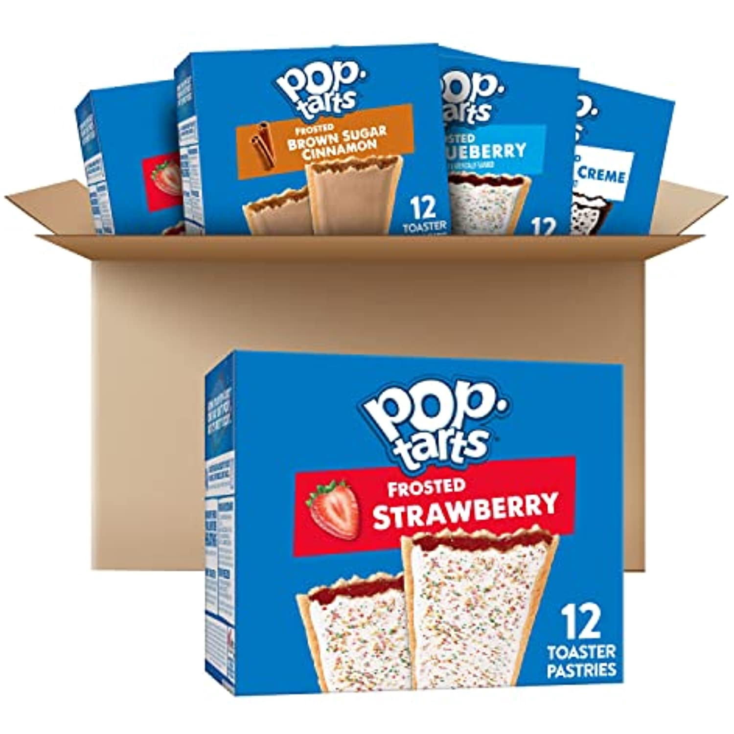 Pop-Tarts Toaster Pastries, 5 Flavor Variety Pack, Breakfast Foods, Fun Snacks For Kids, 5 Boxes (60 Pop-Tarts)