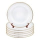 thumbnail image 3 of Juego de 6 bajo platos VITTORI Base Venecia Redondo de Vidrio Color Blanco con Filo Dorado, 3 of 5
