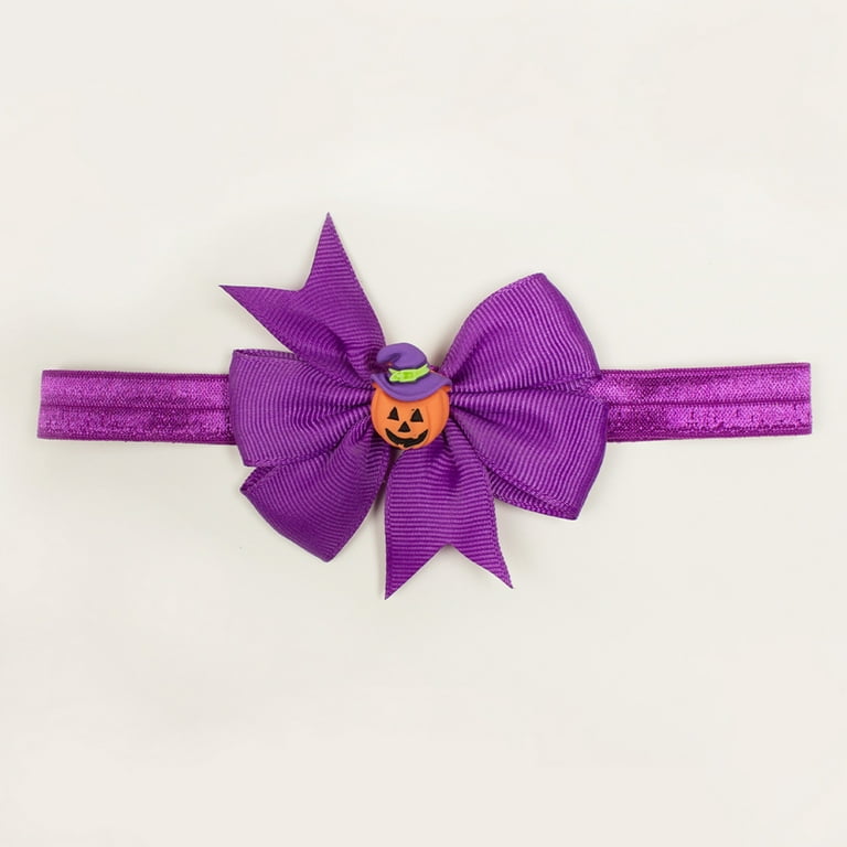 Baby Girl Halloween Headbands, Soft Bow Headband Pumpkin/Ghost/Bat