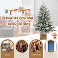 thumbnail image 6 of Topbuy 2 Pack 4 FT Pre-lit Artificial Entrance Christmas Tree Faux Snow Flocked Xmas Tree, 6 of 9