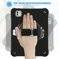thumbnail image 4 of for iPad Pro 13" 2024 Tablet Case, Durable Sturdy Protection Case with Rotation Stand, Portable Hand Strap and Shoulder Strap Pencil Holder, Heavy Duty Shockproof Anti-Drop Cover, Black, 4 of 20