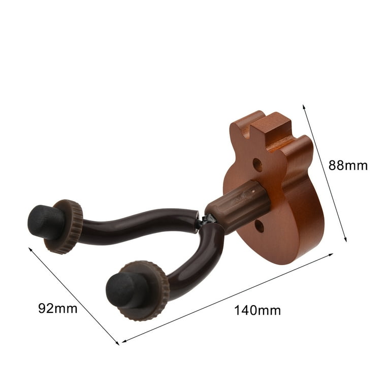 Guitar Wall Mount Hanger Solid Wood Guitar Hanger Wall Hook Holder Stand with Metal Steadying Bars for Acoustic Electric Guitar Bass Ukulele