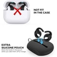 thumbnail image 4 of 4 Pairs AirPods Pro 2 Ear Hooks【Added Storage Pouch】 Anti-Slip Ear Covers Silicone Accessories Compatible with Apple AirPods Pro 2nd Generation (2 Large+2 Small, Black), 4 of 5