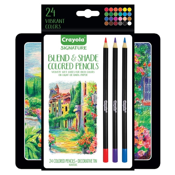 Crayola Signature Blend and Shade Colored Pencils, Set of 24