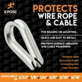 thumbnail image 5 of Galvanized Steel Thimbles for Wire Rope - 1/8 Inch - Marine Rigging, Sailing, Boat Anchor, Fishing, Railing, DIY, Hobby, Commercial, Industrial Applications - by Xpose Safety Pack of 12, 5 of 6