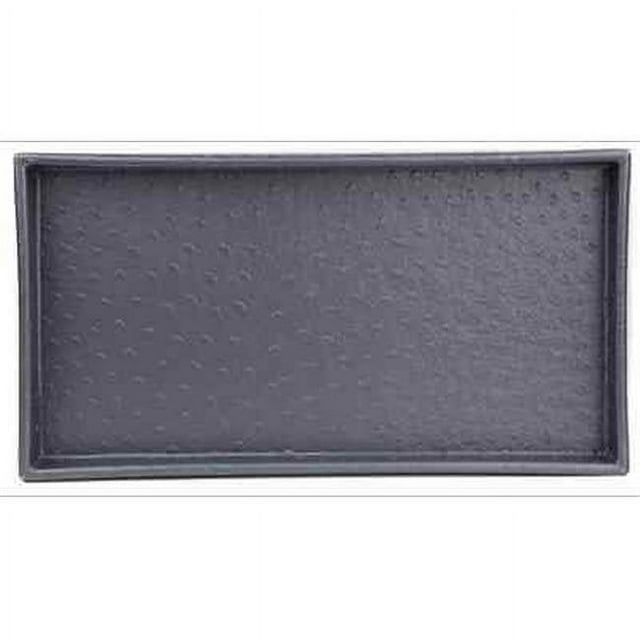 Home Basics Leather Vanity Tray, Decorative Multi-Purpose Rectangular Organizer for Dresser, Dressing Table, Bathroom & Bedroom, Grey