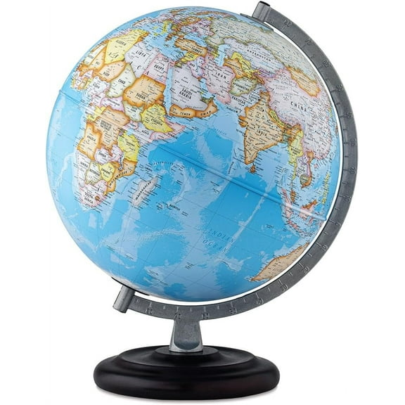 Waypoint Geographic Mariner Plus Globe, 12" Blue Ocean-Style World Globe, Up-to-Date Reference Globe for Home and Office Decor, 17“ H x 13.5“ W x 12“ D