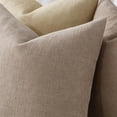 thumbnail image 2 of Pack of 2 Decorative Throw Pillow Covers Soft Chenille Lumbar Accent Throw Pillows Solid Textured Cushion Covers for Couch Sofa Bedroom Living Room 20x12 Inch,Light Taupe, 2 of 4