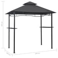 thumbnail image 2 of vidaXL BBQ Gazebo 7.9'x4.9'x8.4' Anthracite Steel, 2 of 7
