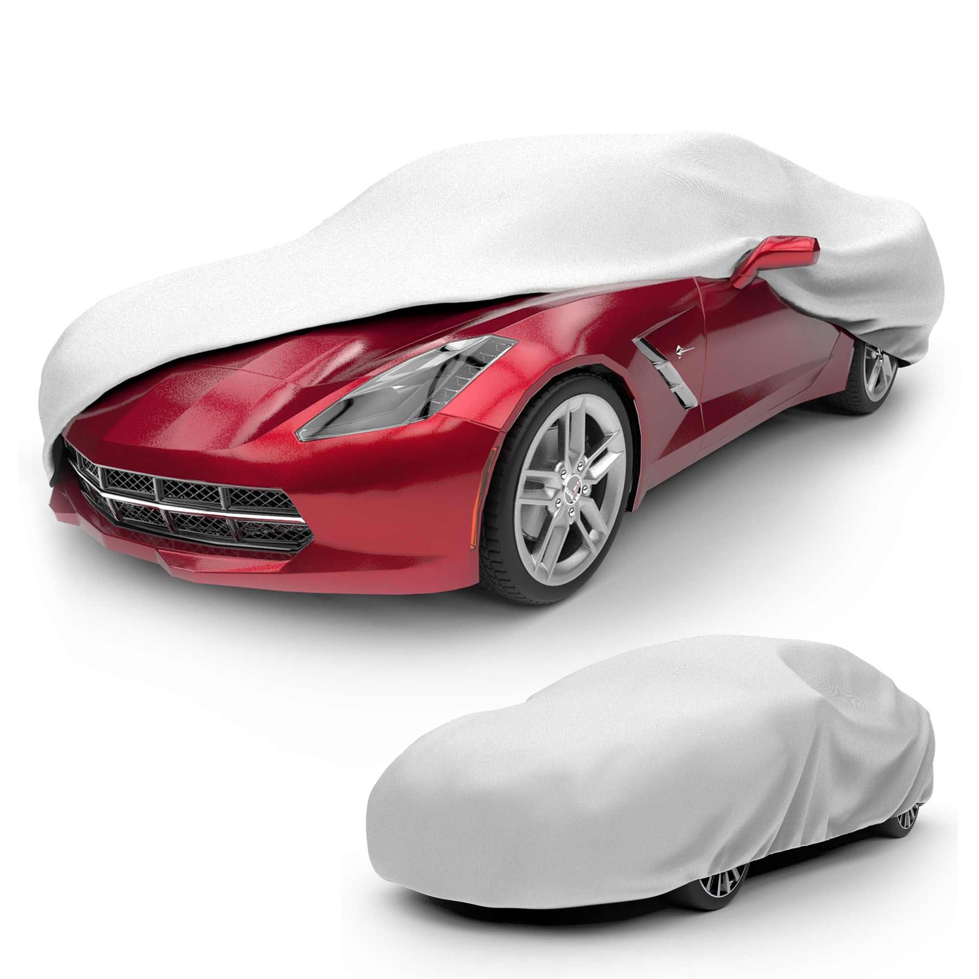 (2 pack) Budge Superior StormBlock™ Car Cover, Waterproof All Weather Outdoor Car Protection, Size 3 for Mid-Size Vehicles
