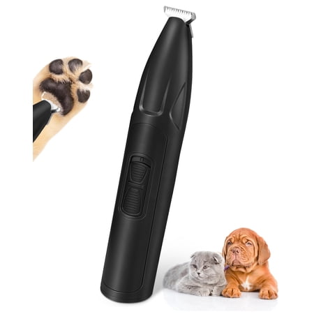 LEYOUFU Dog Paw Trimmer for Grooming, Cordless Small Pet Hair Grooming Clippers Low Noise Dog Clipper Shaver for Grooming Cat's Dog's Hair Around Paws, Eyes, Ears, Face, Rump (Black) C25